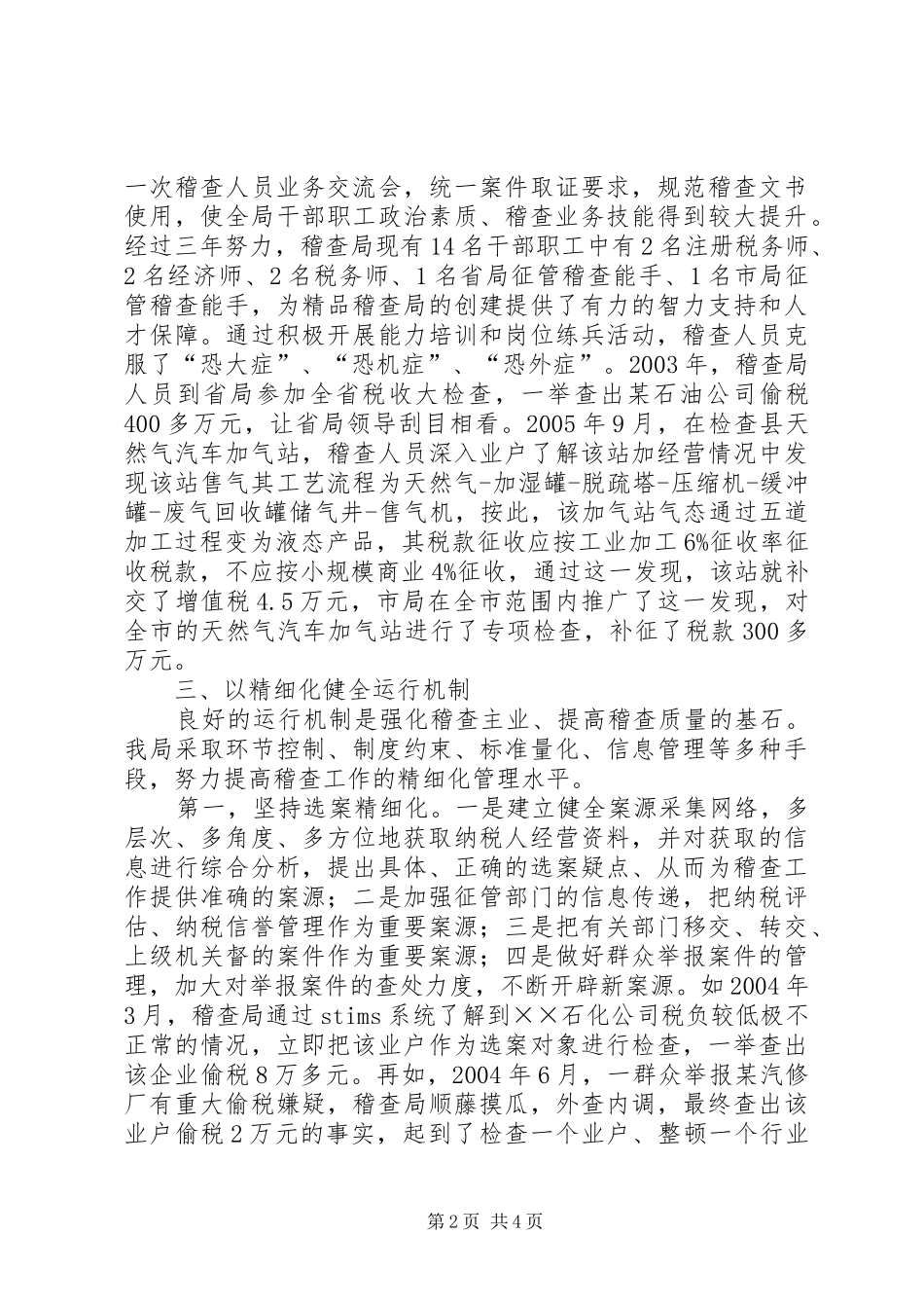 2024年国税稽查工作经验材料_第2页