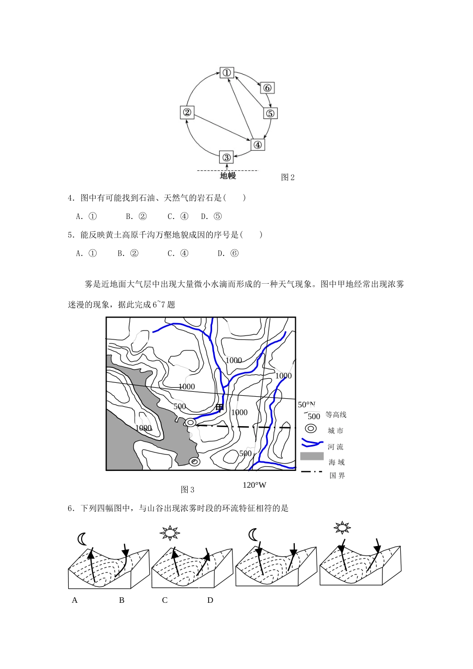 萧山八中富阳新登中学临安昌化中学高三地理期中联考试题-人教版高三地理试题_第2页