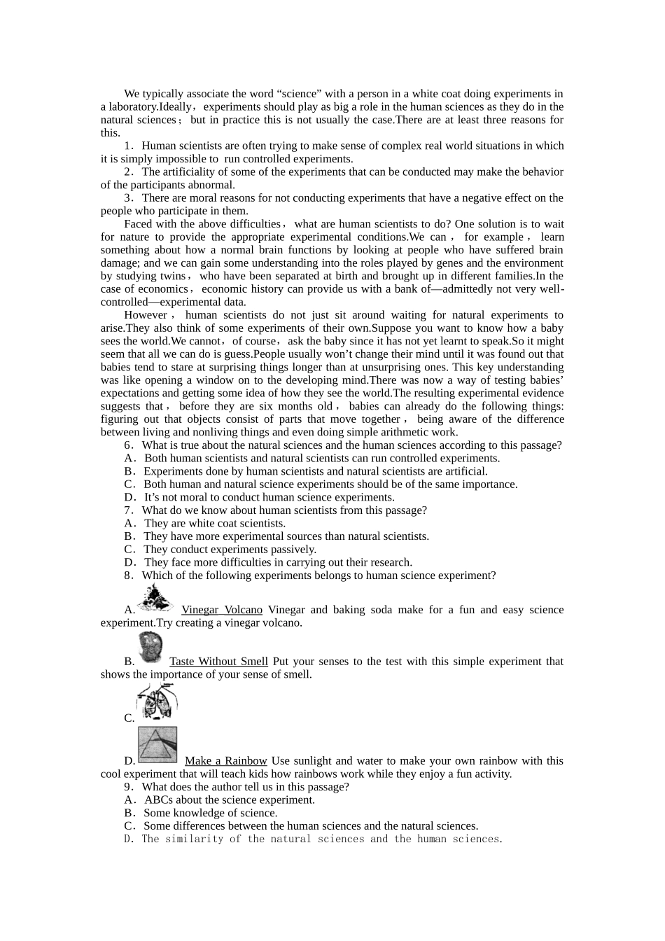 安徽省高考英语 课时作业（二十六）北师大版选修6_第3页