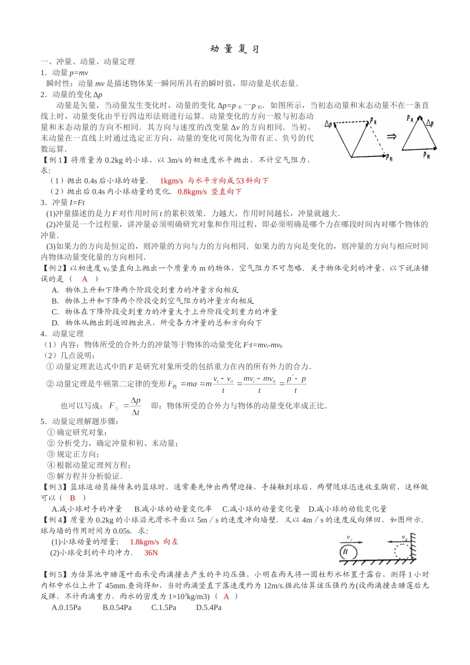 《动量》复习_第1页