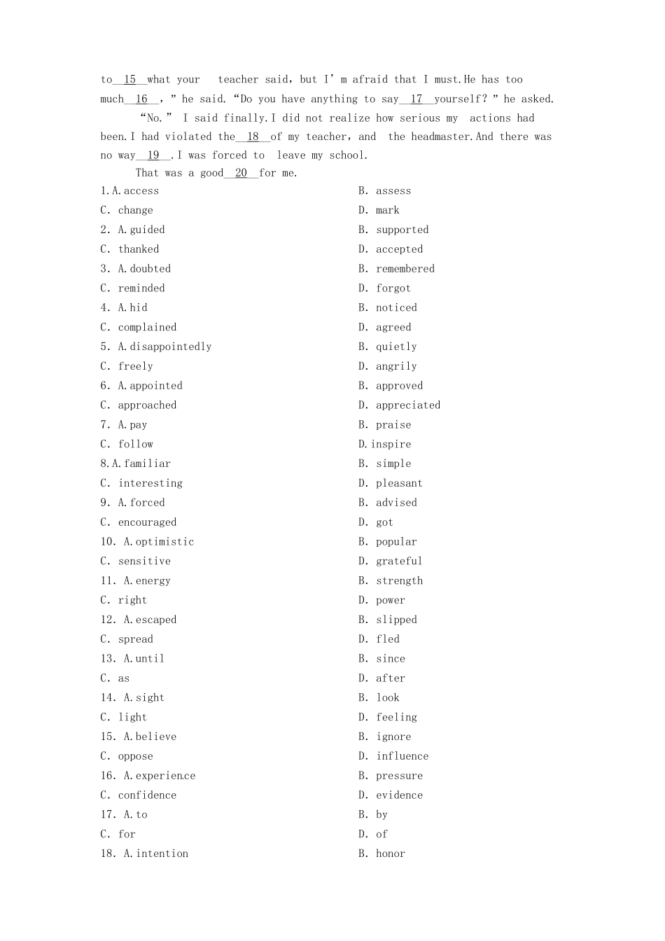 山东省高考英语 Module 2　A Job Worth Doing总复习 外研版必修5_第3页