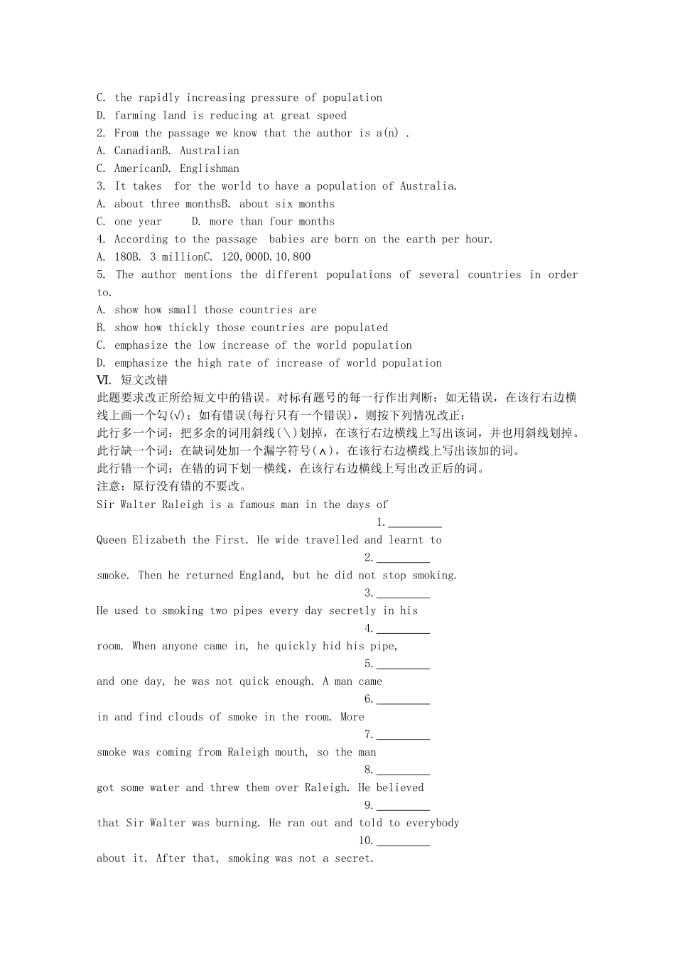 《学案与测评》高考英语总复习巩固提升 Unit 5 Meeting your ancestors 新人教版选修8_第3页