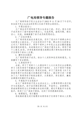 2024年广电局领导专题报告