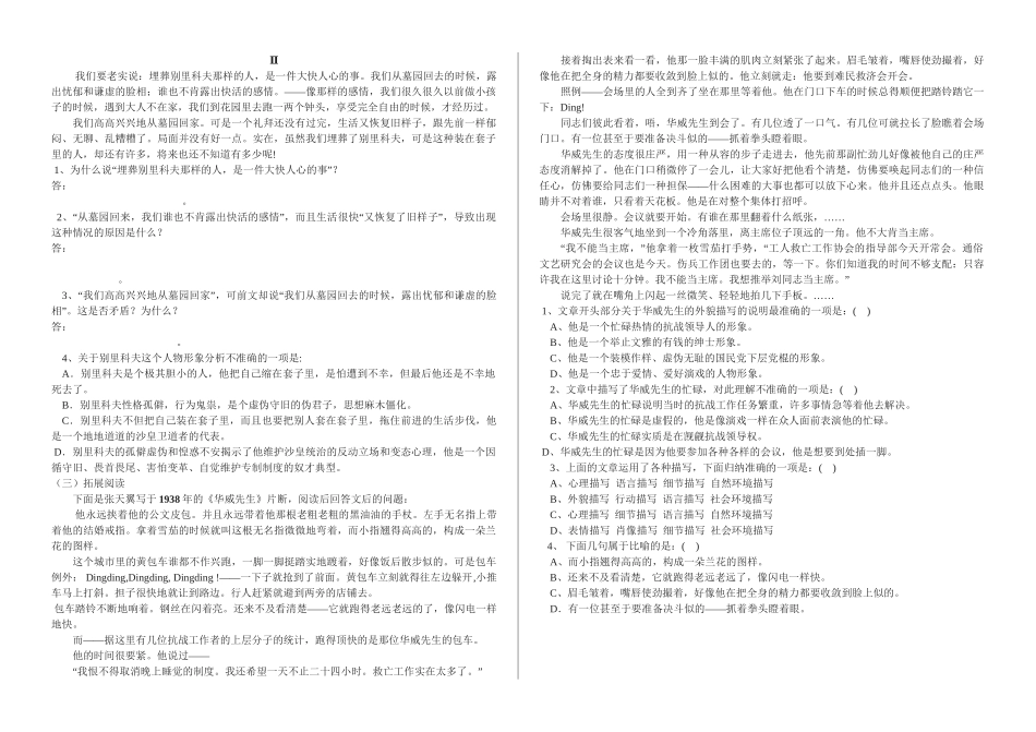 《装在套子里的人》练习02_第2页