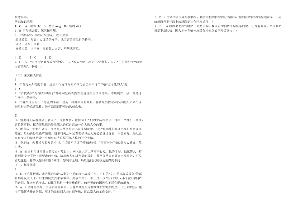 《装在套子里的人》练习02_第3页