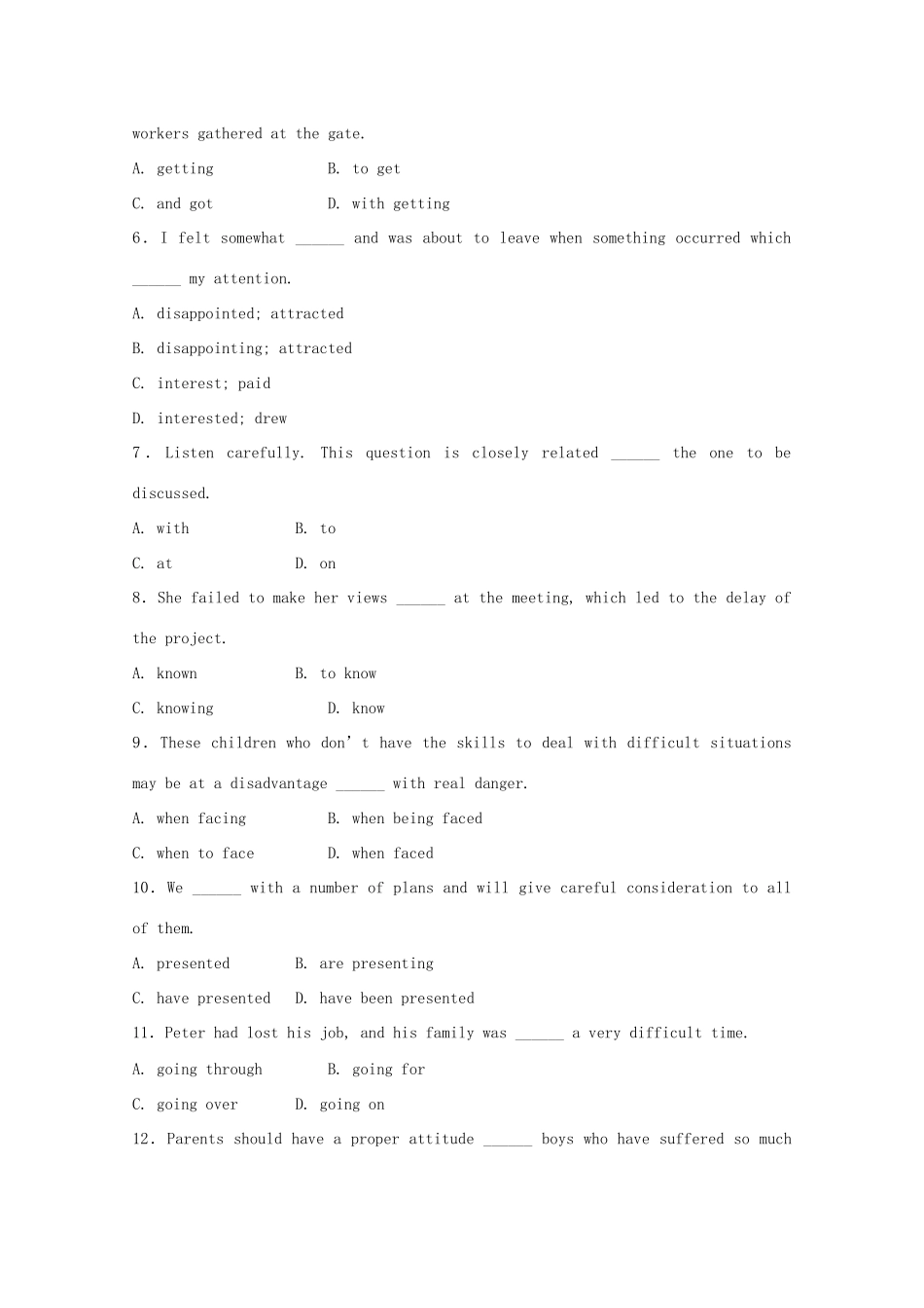 《走向高考》高考英语一轮复习 高二Unit2课时训练_第3页