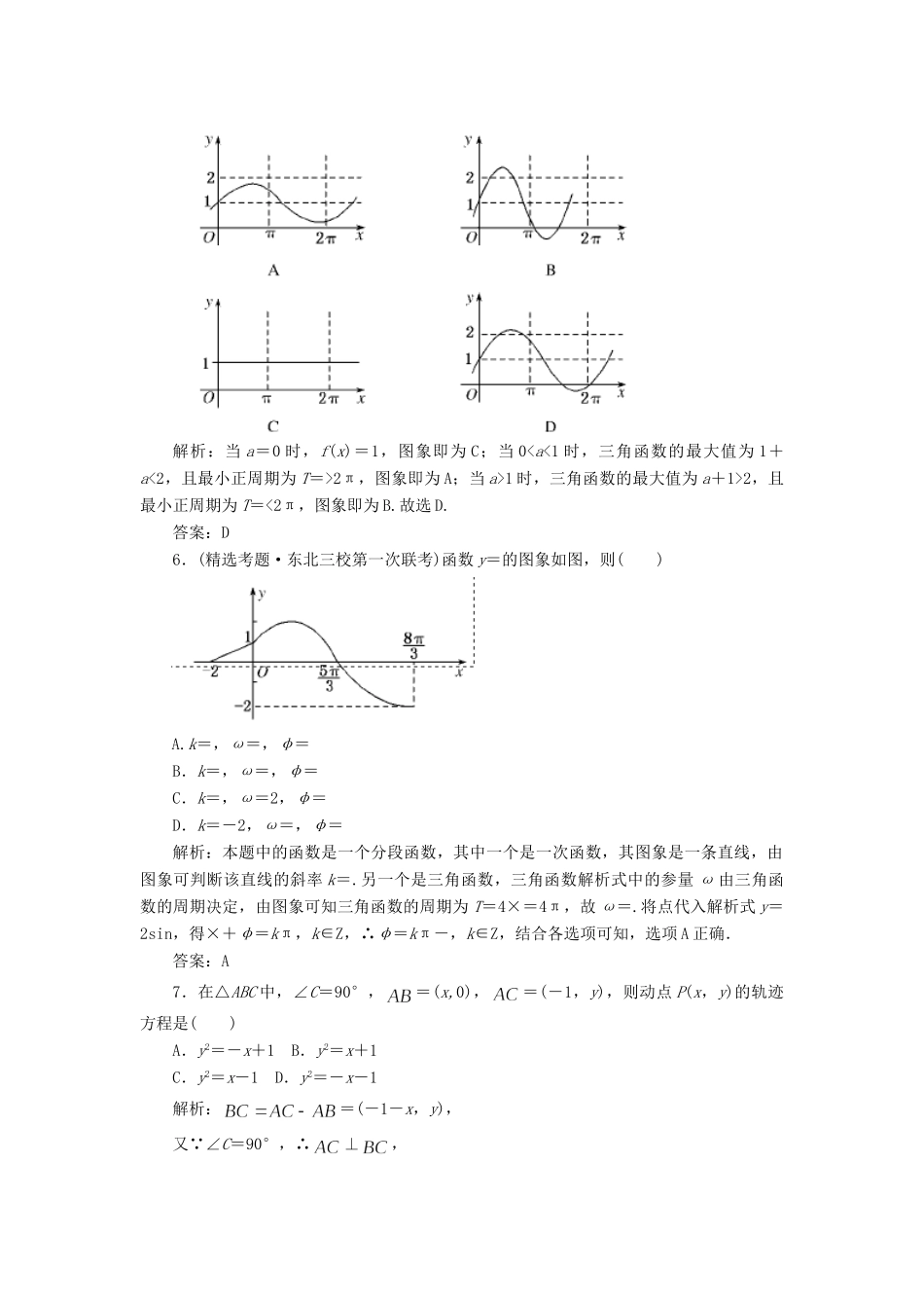 《走向清华北大》高考总复习 精品4.5三角函数　平面向量_第2页