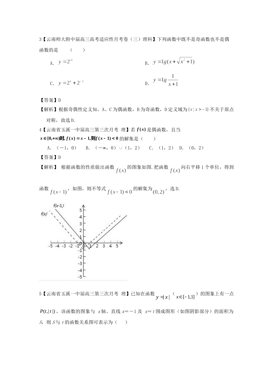 高考数学各地名校试题解析分类汇编（一）2 函数2 理_第2页