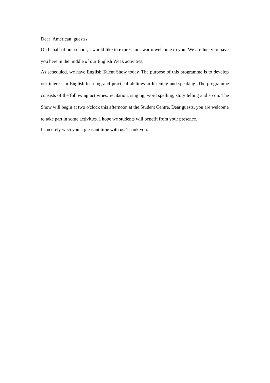 高考英语一轮复习 写作进行时4 外研版 _第3页