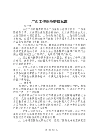 2024年广西工伤保险赔偿标准