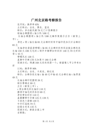 2024年广州北京路考察报告