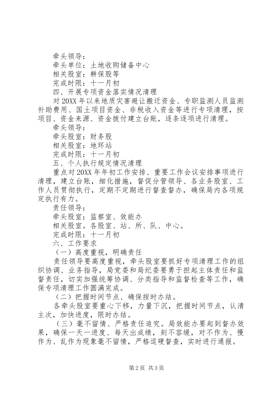 2024年国土局五大专项清理工作方案_第2页