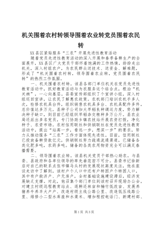 2024年机关围着农村转领导围着农业转党员围着农民转
