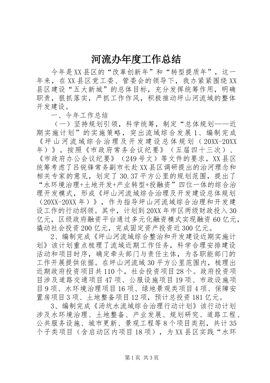 2024年河流办年度工作总结_第1页