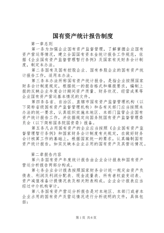2024年国有资产统计报告制度
