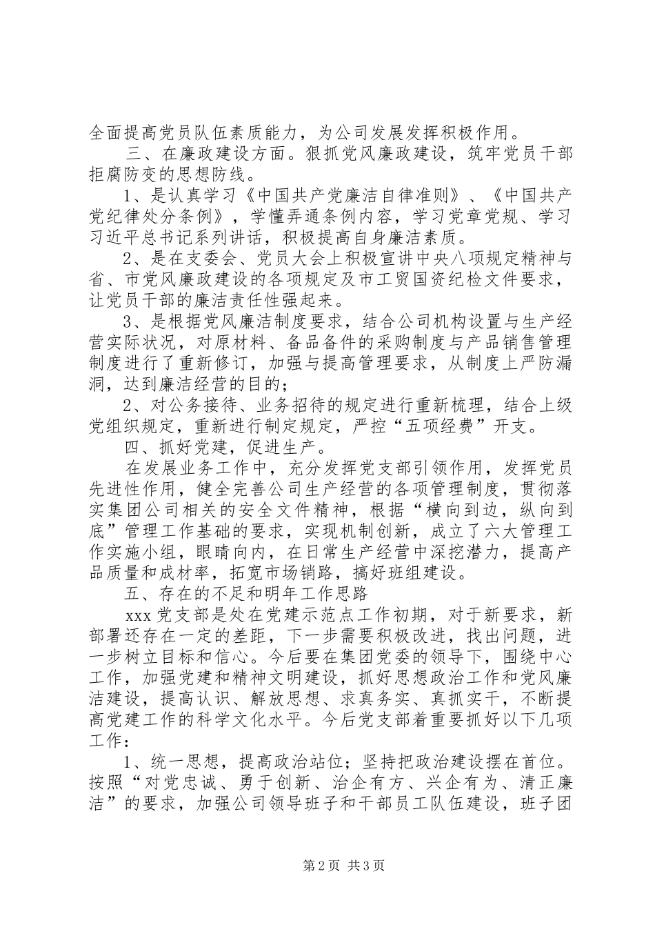 2024年国资公司党支部工作总结_第2页