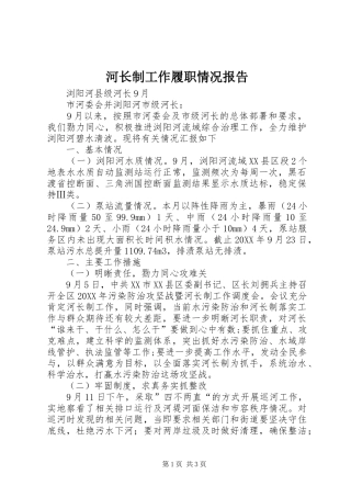 2024年河长制工作履职情况报告