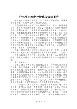 2024年合肥淮河路步行街地段调研报告