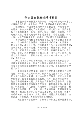 2024年何为国家监察法精神要义