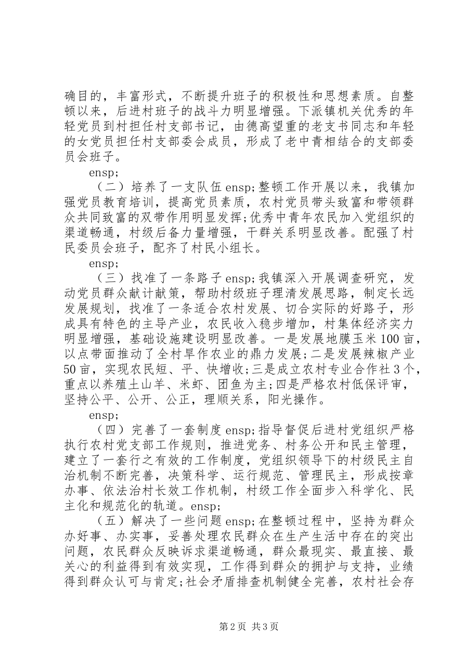 2024年后进村党组织整改报告_第2页