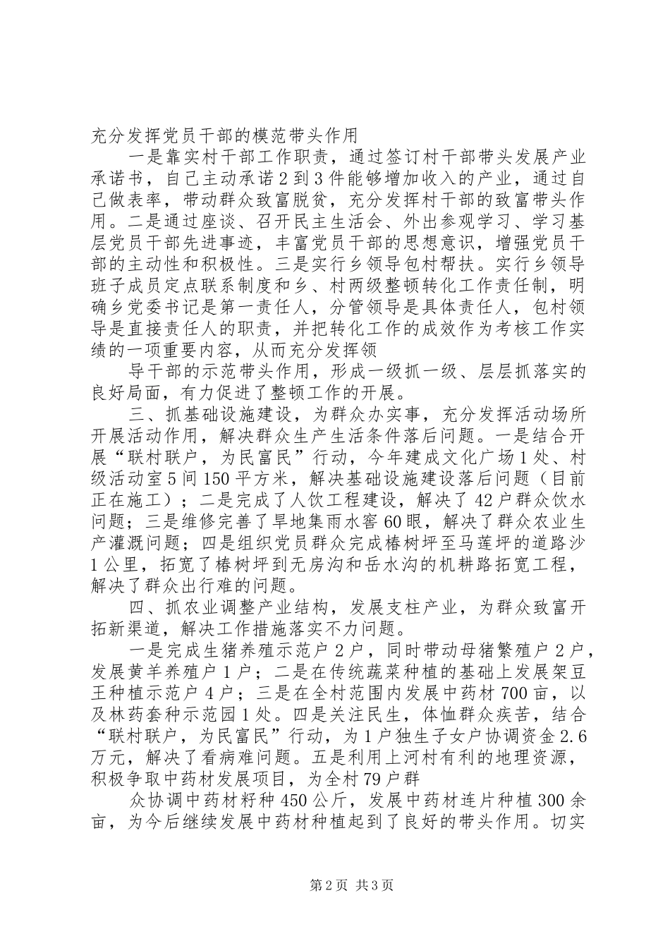 2024年后进村集中整顿汇报_第2页