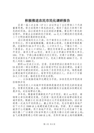 2024年积极推进农民市民化调研报告