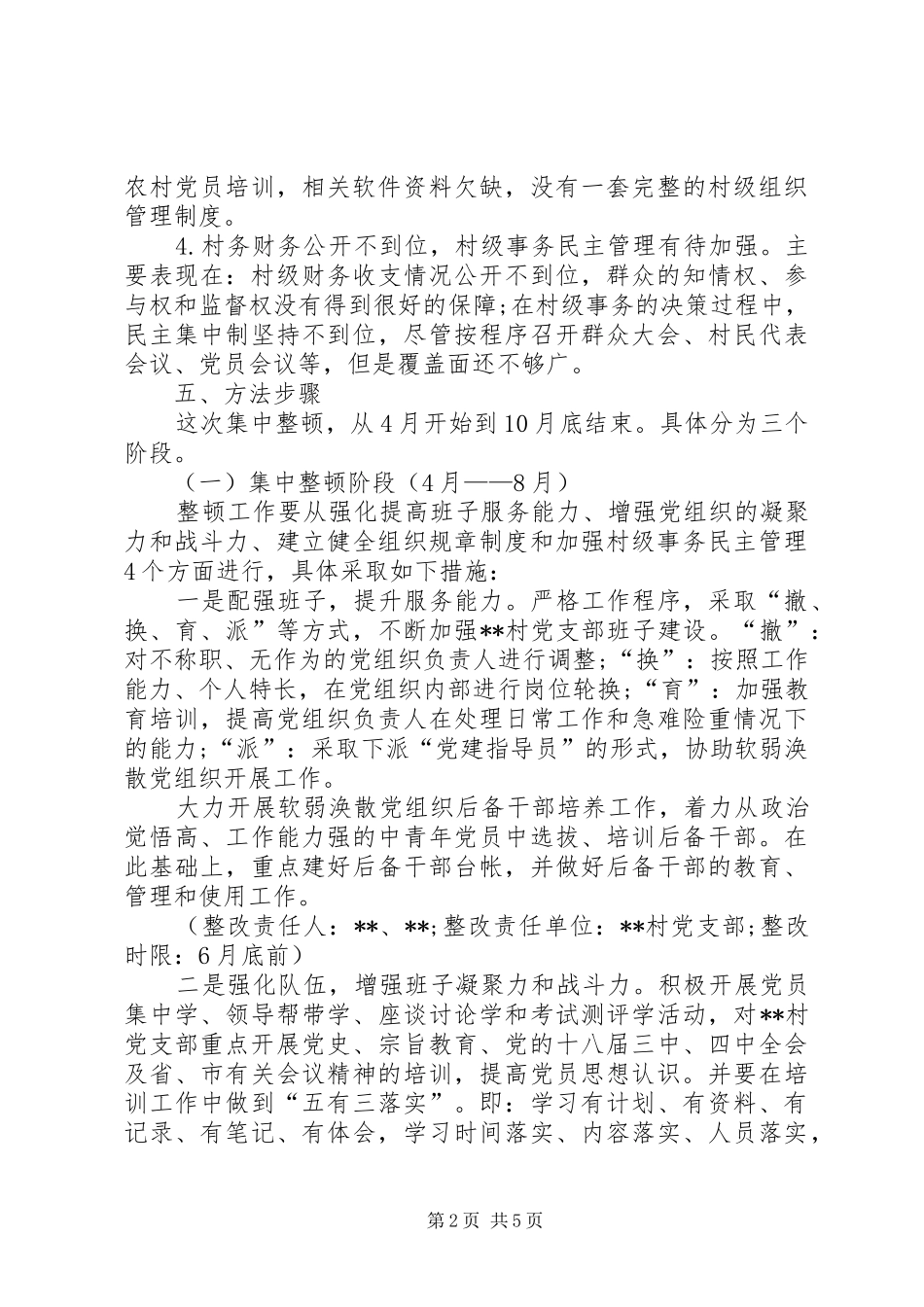 2024年后进党组织整顿工作实施方案_第2页