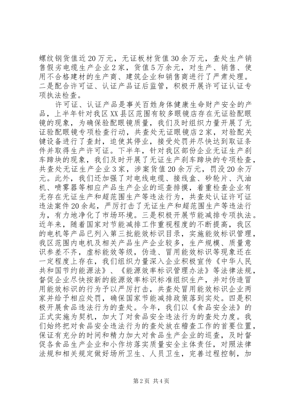 2024年稽查大队履行职责述职报告_第2页