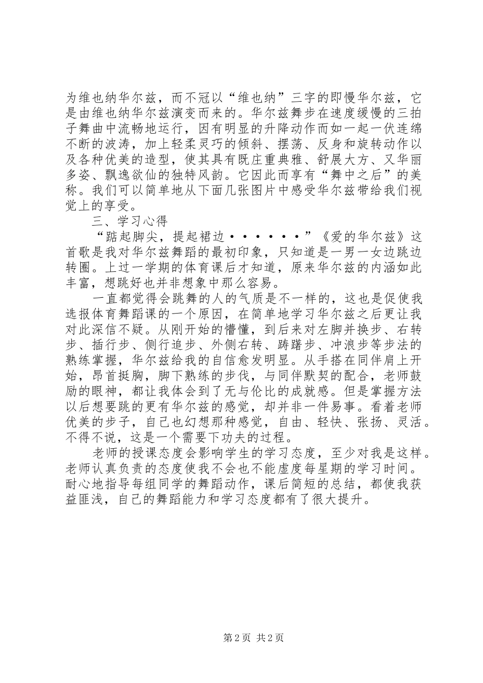 2024年华尔兹学习心得_第2页