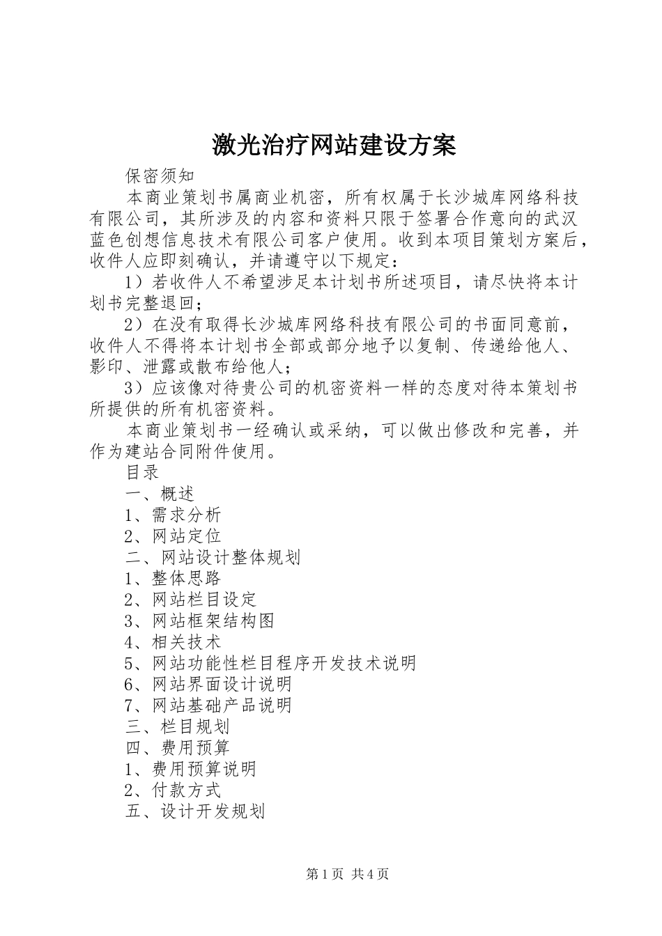 2024年激光治疗网站建设方案_第1页