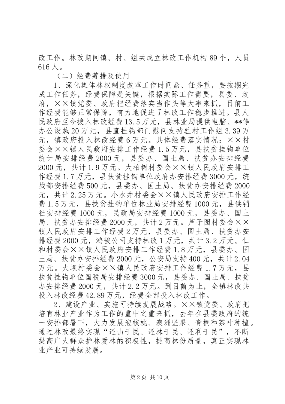 2024年集体林权制度主体改革自查报告_第2页