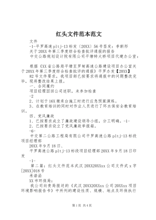 2024年红头文件范本范文