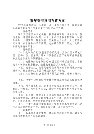 2024年猴年春节氛围布置方案