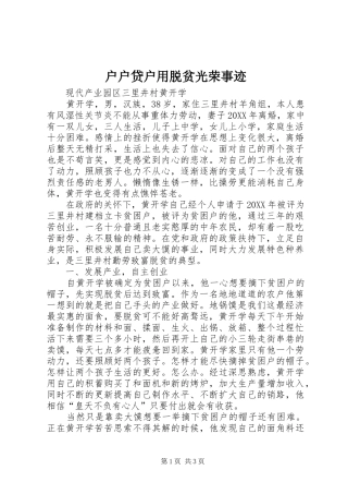 2024年户户贷户用脱贫光荣事迹