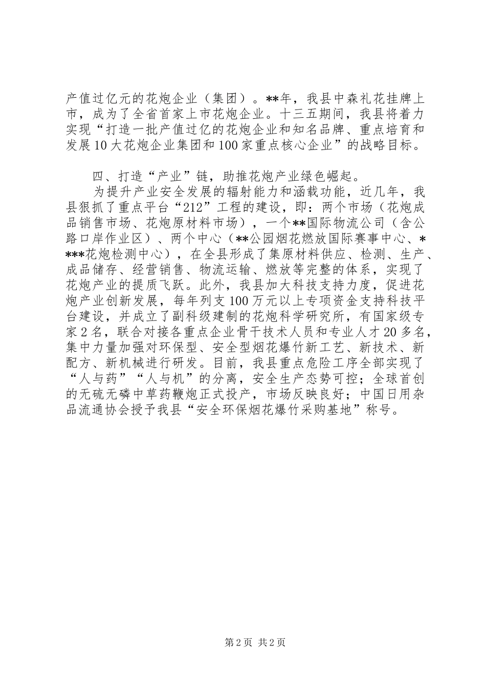 2024年花炮产业安全发展情况汇报_第2页