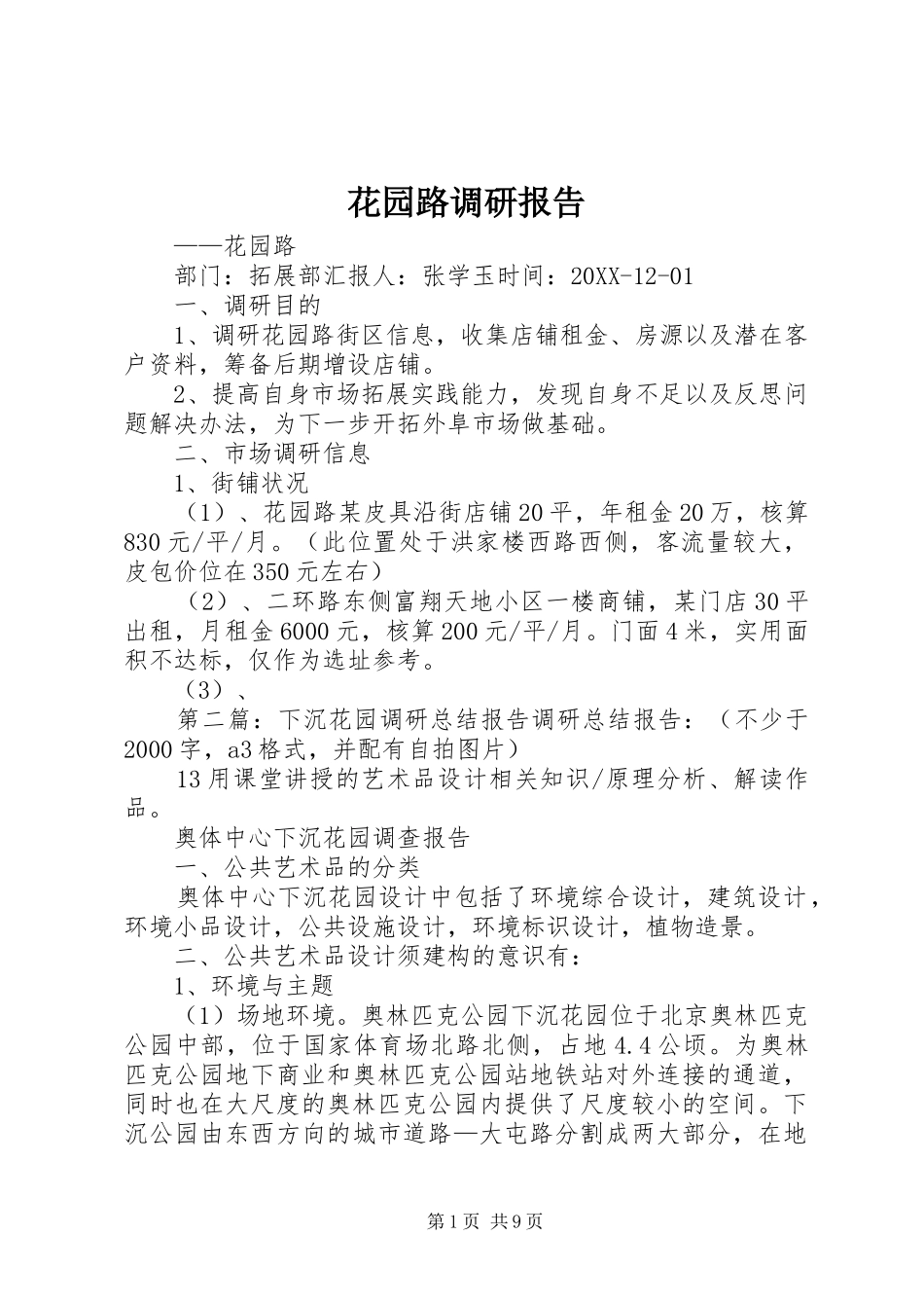 2024年花园路调研报告_第1页