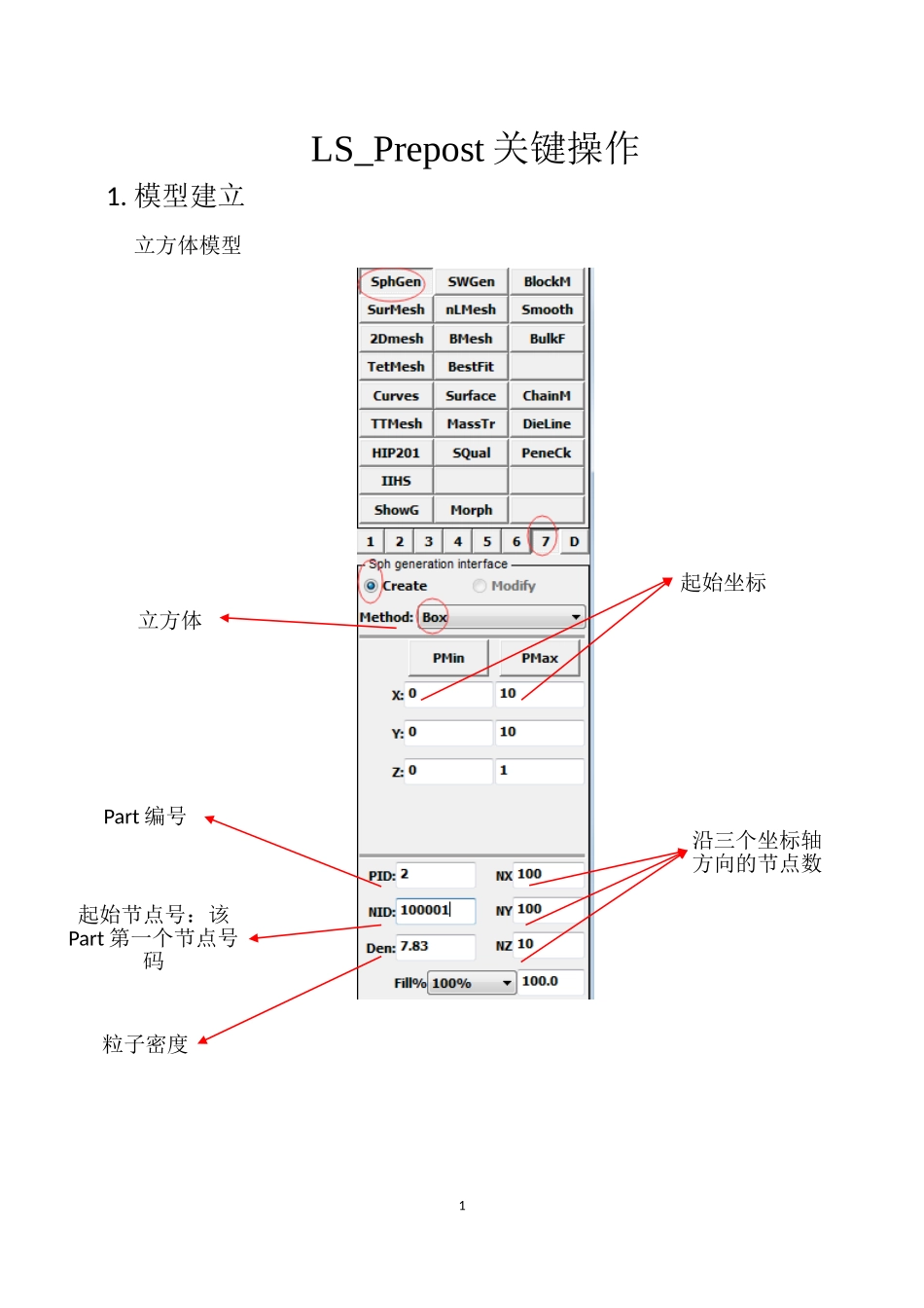 在LS-Prepost-建立sph模型的详细过程_第1页