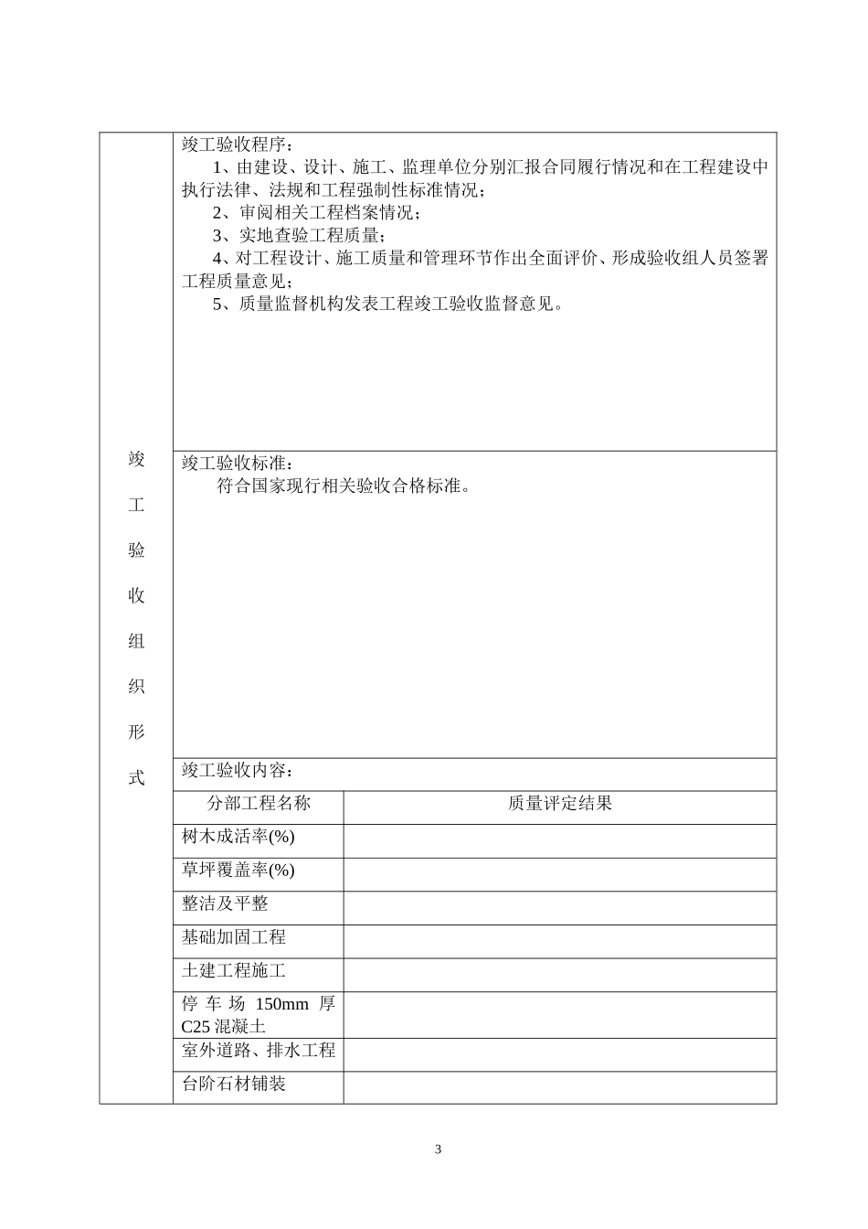 园林绿化工程竣工验收报告_第3页