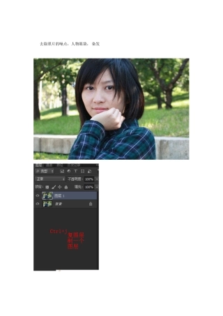 在ps中-降低照片的噪点-人物眼袋--染发