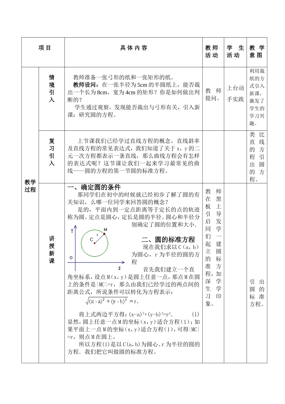 圆的标准方程教案(同名3945)_第2页