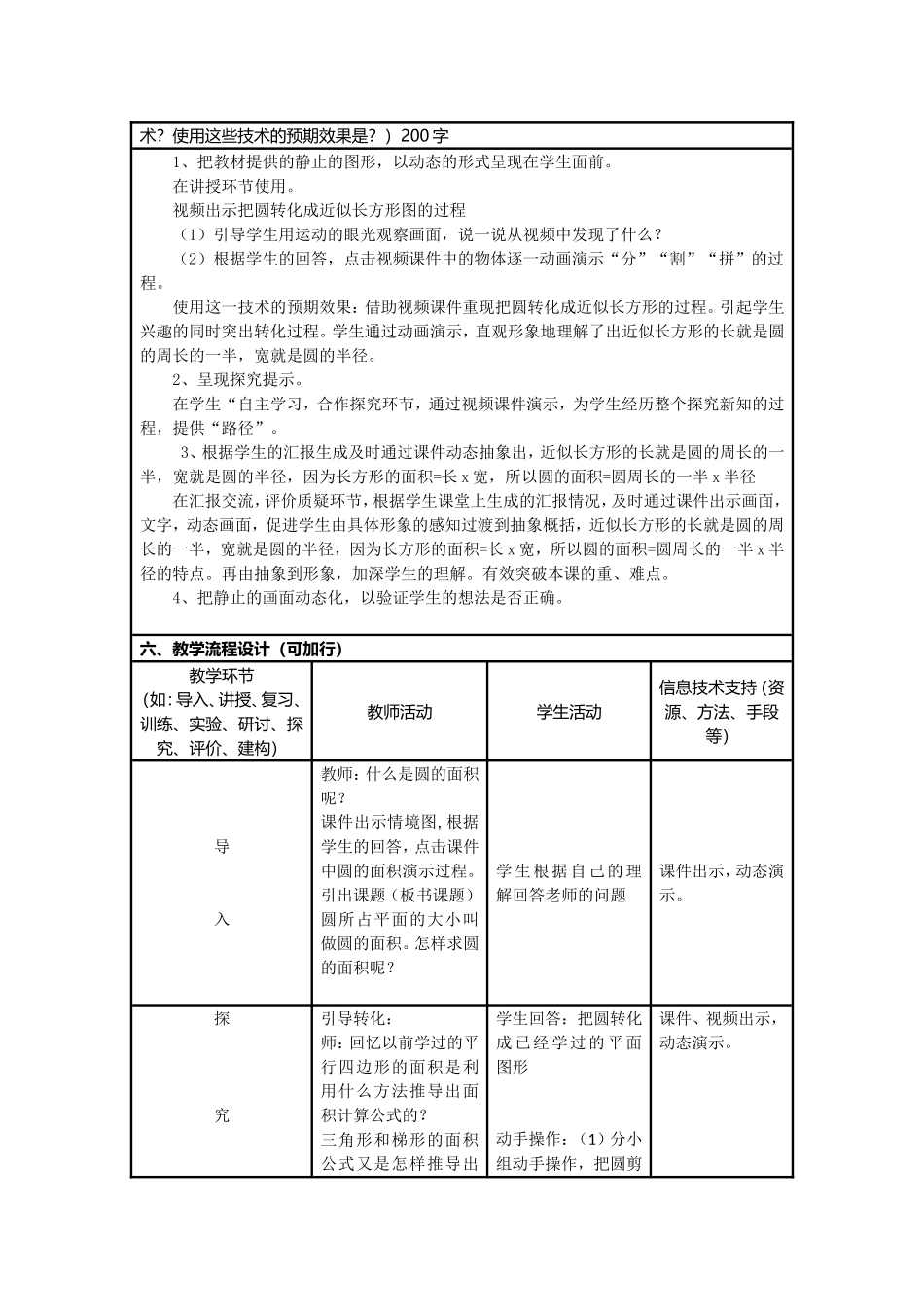 圆的面积信息化教学设计(同名13202)_第2页