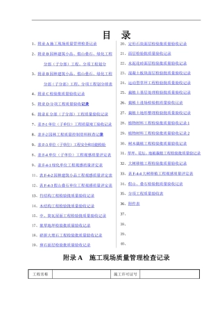 园林绿化工程验收标准检验批表格(试行)