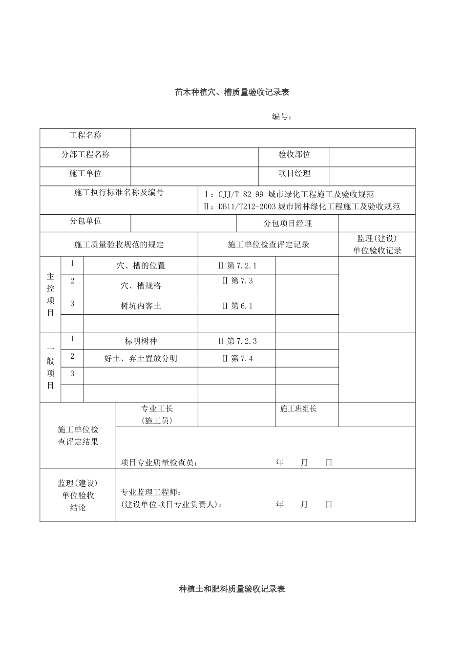 园林绿化工程验收最全表格_第2页