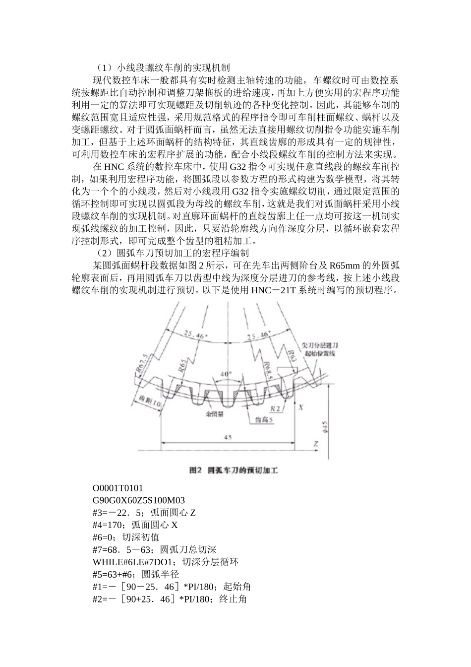 圆弧面蜗杆数控车削加工的宏程序实现_第2页