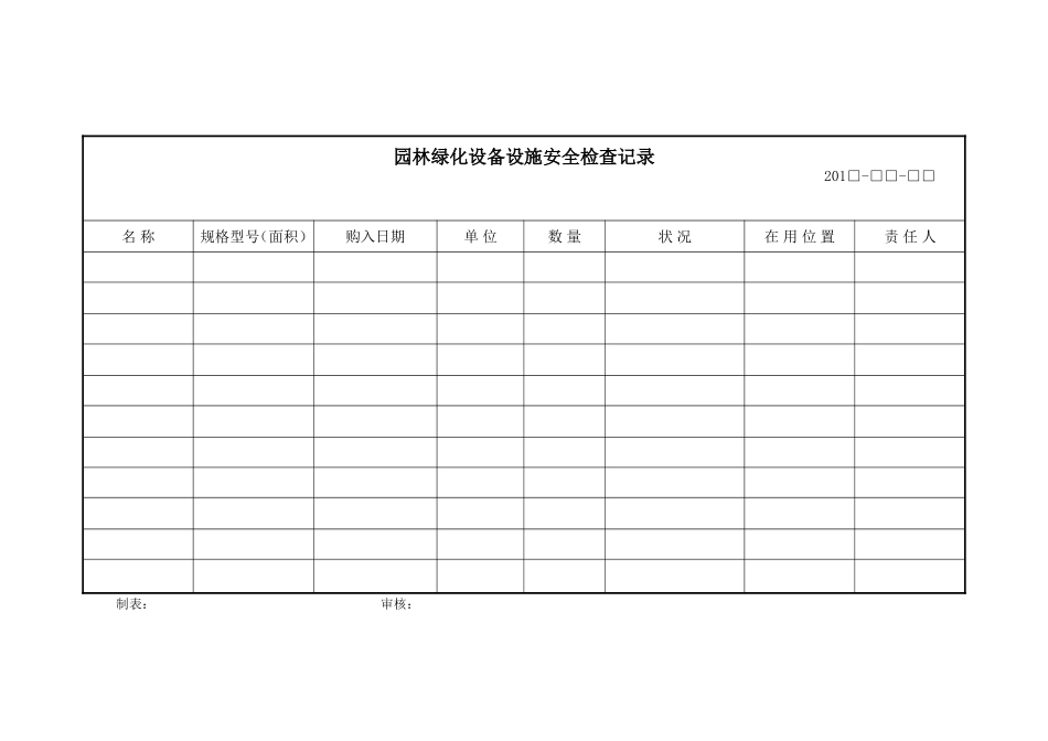 园林绿化台账模版_第1页