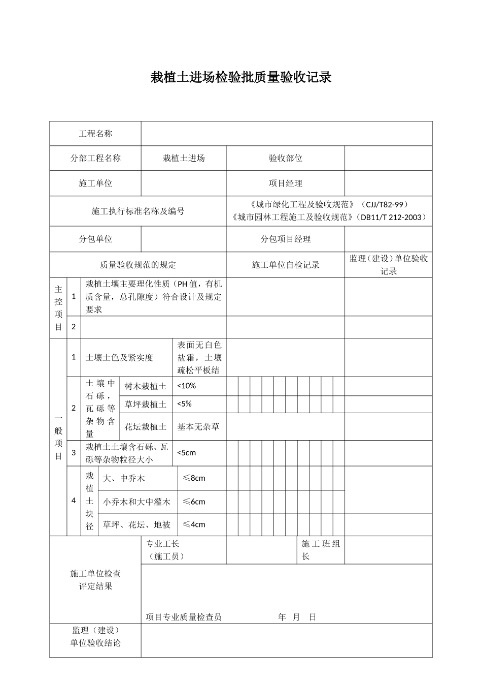 园林绿化质量验收记录全套表格_第3页