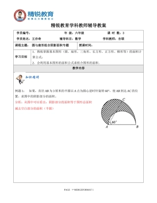 圆与扇形组合阴影面积专题-S
