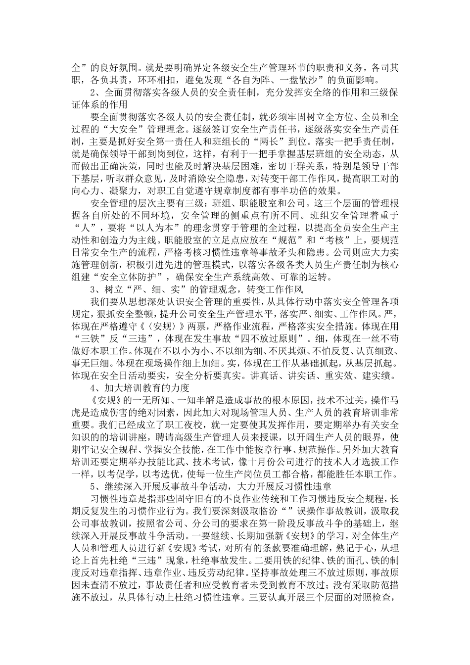 在电力“安全整顿月”活动总结会上的讲话-精选模板_第3页