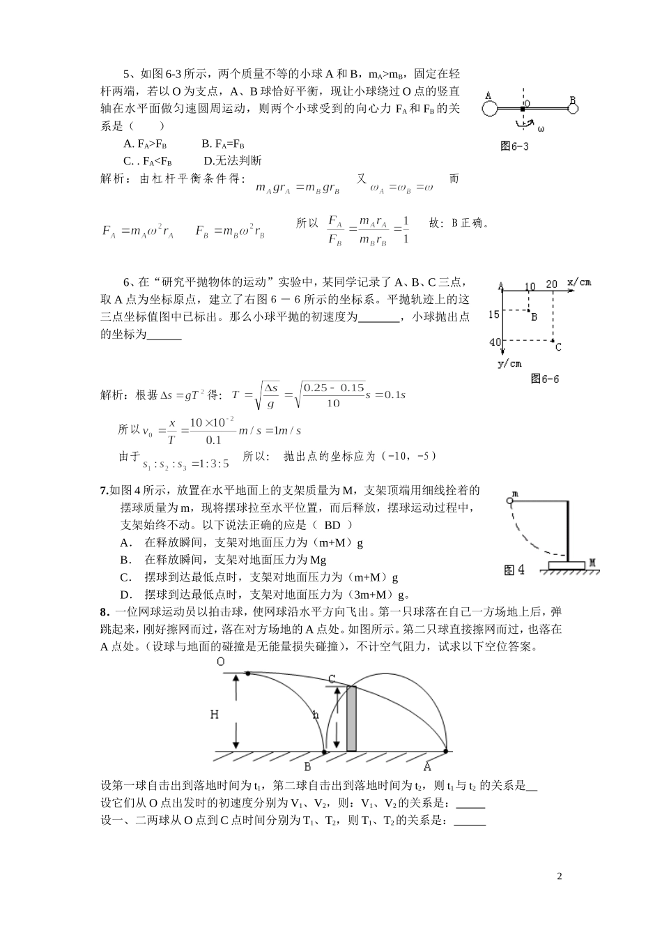 圆周运动经典习题03-带详细答案_第2页