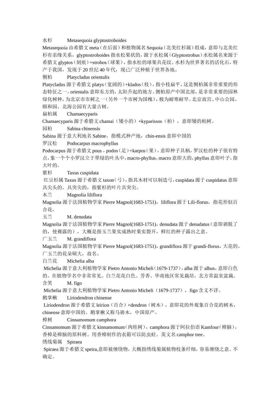 园林树木拉丁学名150个和含义解释_第2页